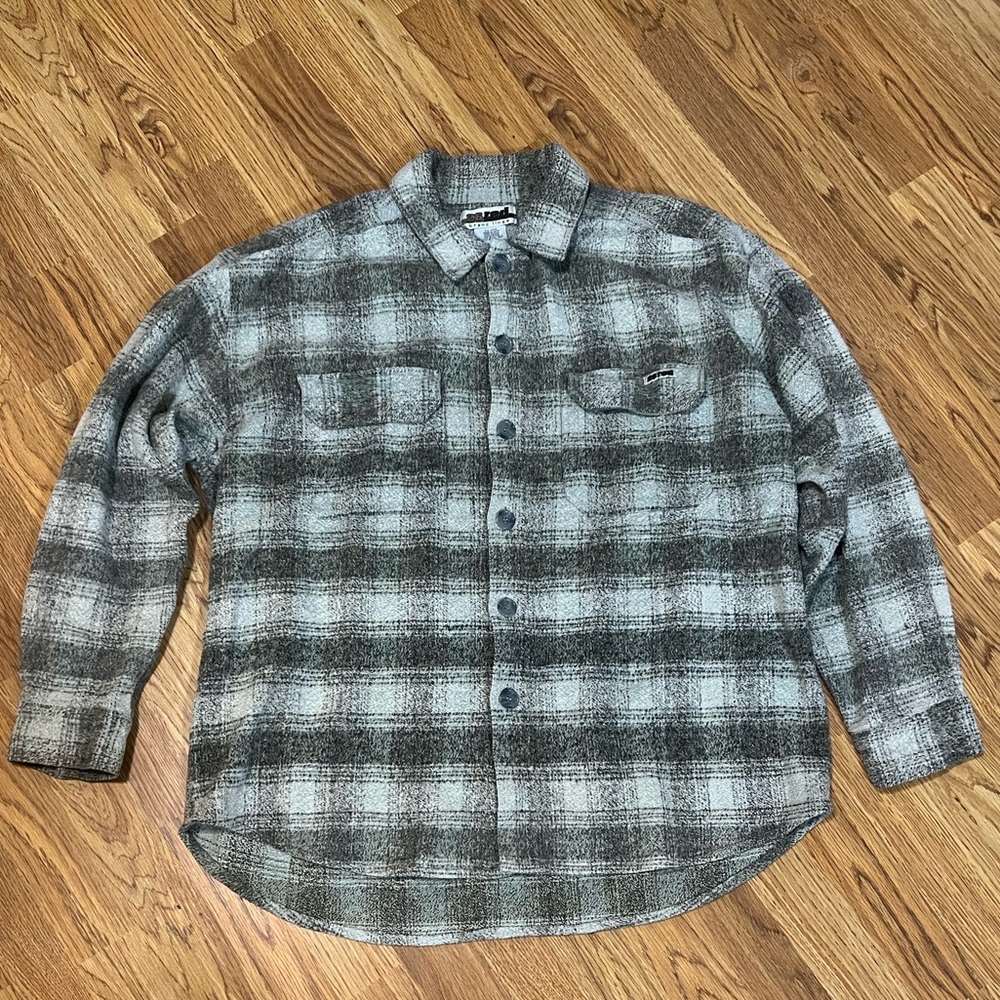 Vintage Heavyweight Cotton Flannel Button Up Shirt